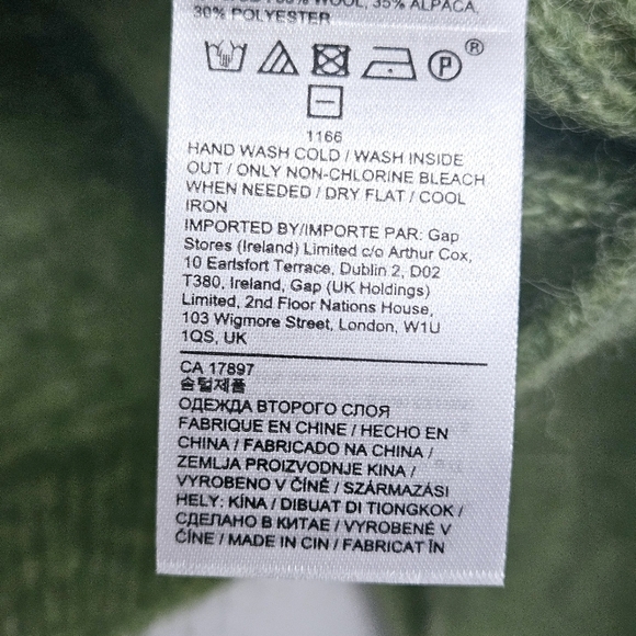 Banana Republic Laine& Alpaca Blend Pistachio Green Small Pullover Sweater. - Picture 5 of 12